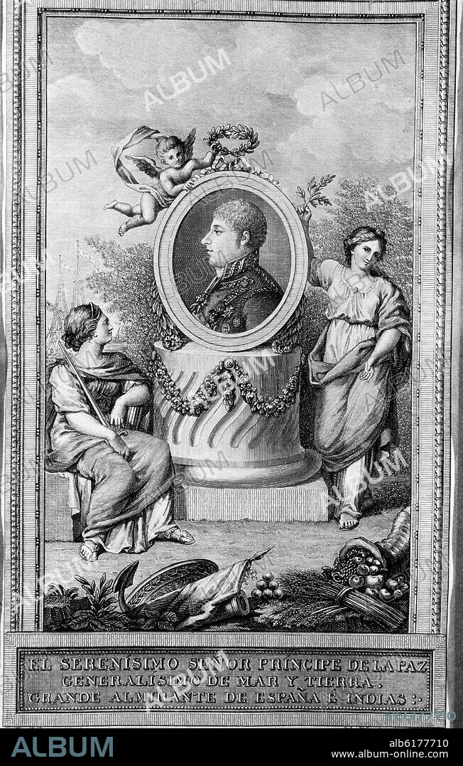 MARTINEZ DE CASTRO. GODOY PRINCIPE DE LA PAZ  GENERALISIMO DE MAR Y TIERRA- GRANDE ALMIRANTE DE ESPAÑA E INDIAS.