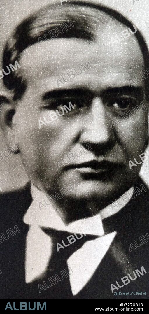 Photographic portrait of Edouard Daladier (1884-1970) a French Radical politician and the Prime Minister of France. Dated 20th Century.