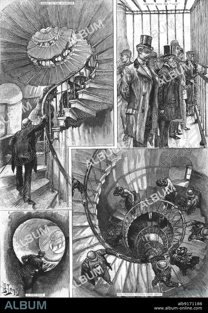 HENRI LANOS. ''The Monument of London', 1891. From "The Graphic. An Illustrated Weekly Newspaper", Volume 44. July to December, 1891.