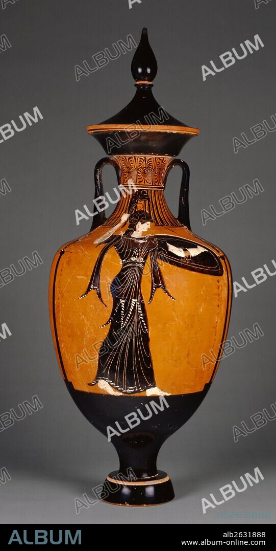 Attic Panathenaic Amphora with Lid Attributed to the Marsyas