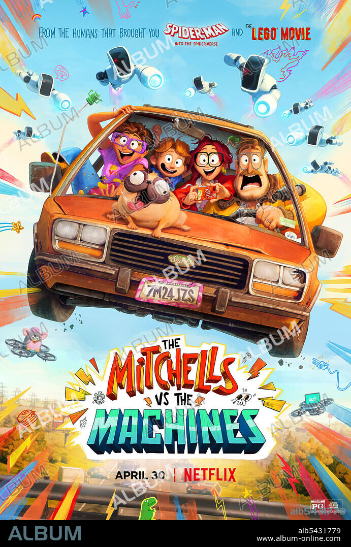 Plakat zu CONNECTED - FAMILIE VERBINDET, 2021 (THE MITCHELLS VS. THE MACHINES), unter der Regie von JEFF ROWE und MICHAEL RIANDA. Copyright COLUMBIA PICTURES/SONY PICTURES ANIMATION.