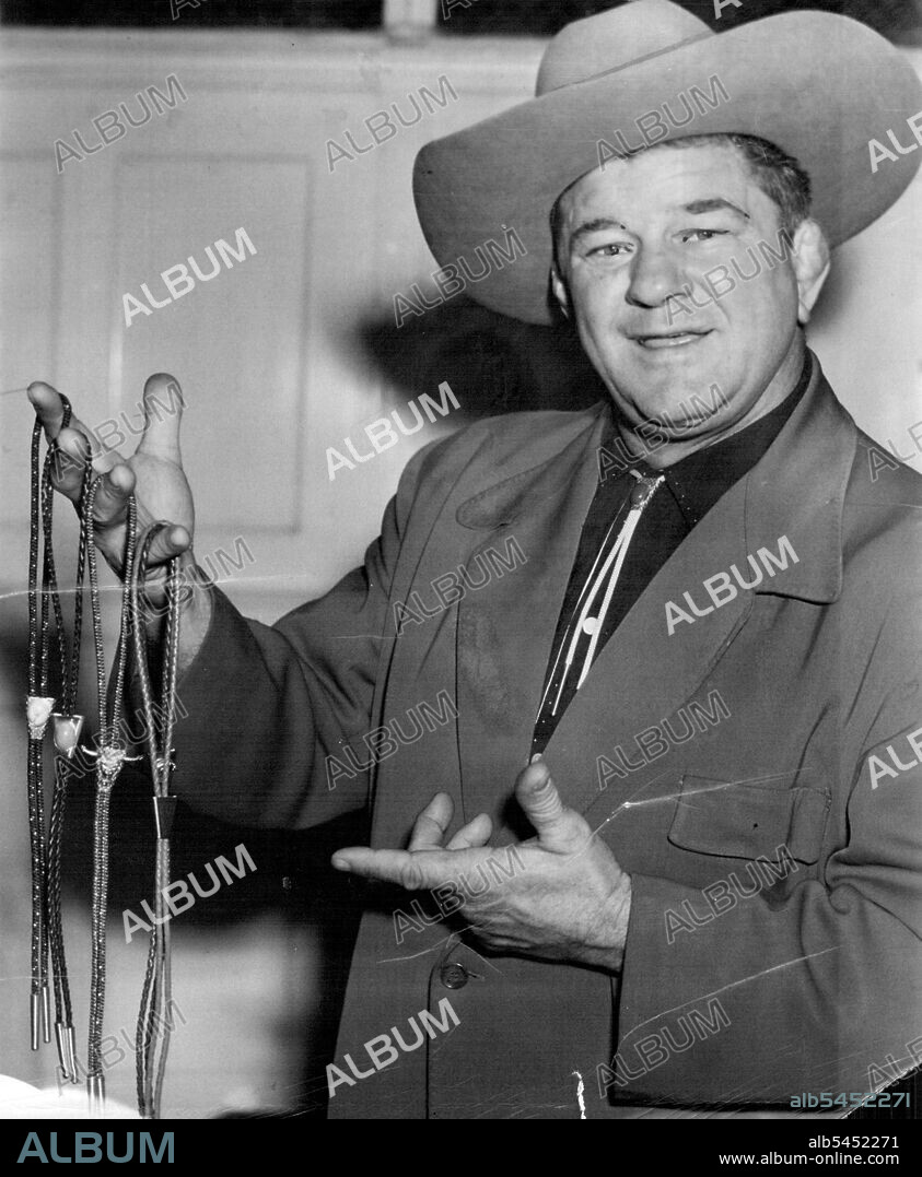 Dirty Dick Raines, the wrestler from Texas, has arrived in Sydney prepar­ed to deal with any dirty looks he may receive in restaurants.For Dirty Dick has a weakness. , He likes to wear a sports shirt, but no tie.In his pocket he carries  a selection of cords in cloth, plastic and leather, decorated variously with cattle 4 heads, fish heads and - synthetic stones.If a head waiter approaches Mr. Raines and refuses him admittance without a tie, Mr. Raines will simply whip a cord out of his pocket and put it around his neck.As he is 6ft 2in tall and weighs nearly 17 stone, he does not expect any further resis­tance. August 1, 1954.