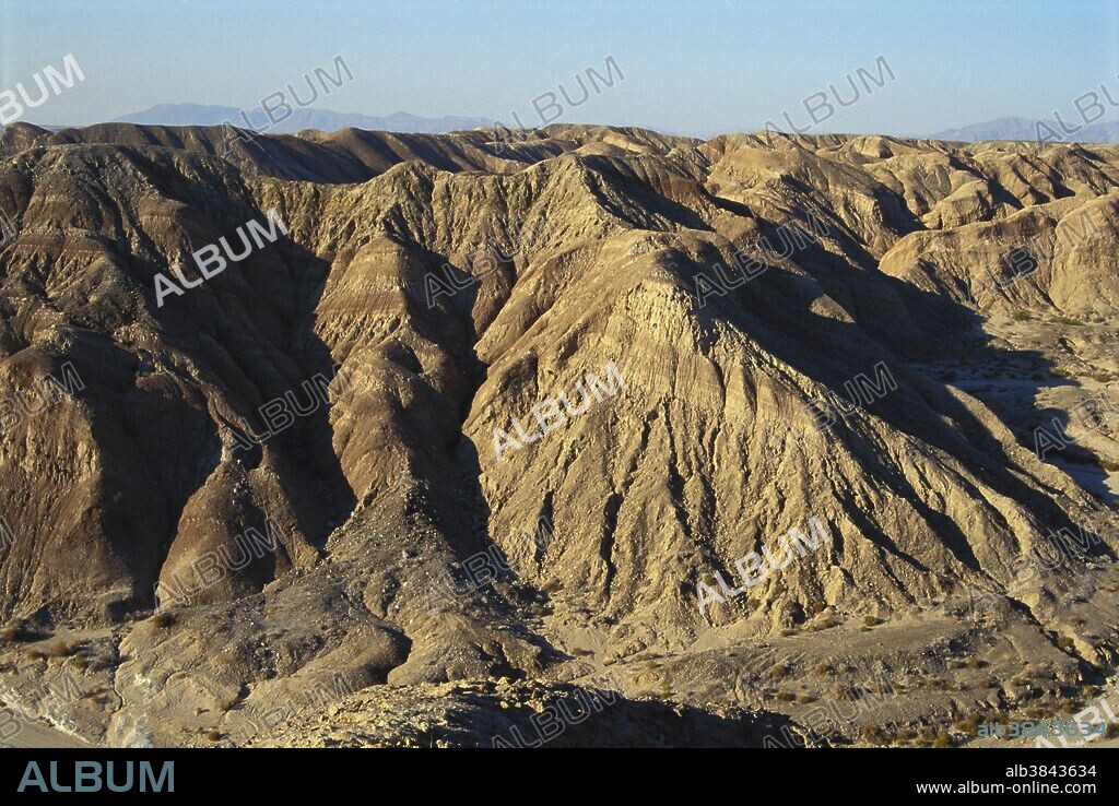 Eroded rock formations in Anza-Borrego Desert State Park, southern California.