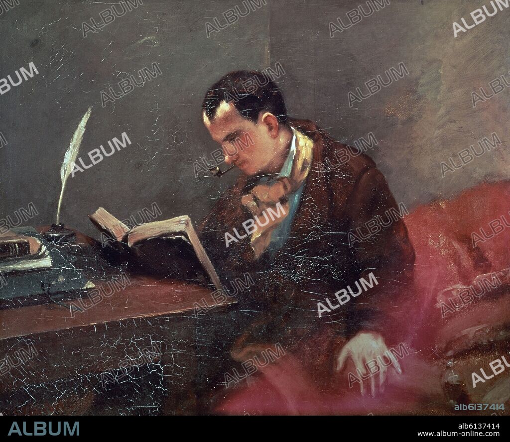 GUSTAVE COURBET. Portrait of Charles Baudelaire - 1847 - 53x61 cm - oil on canvas.