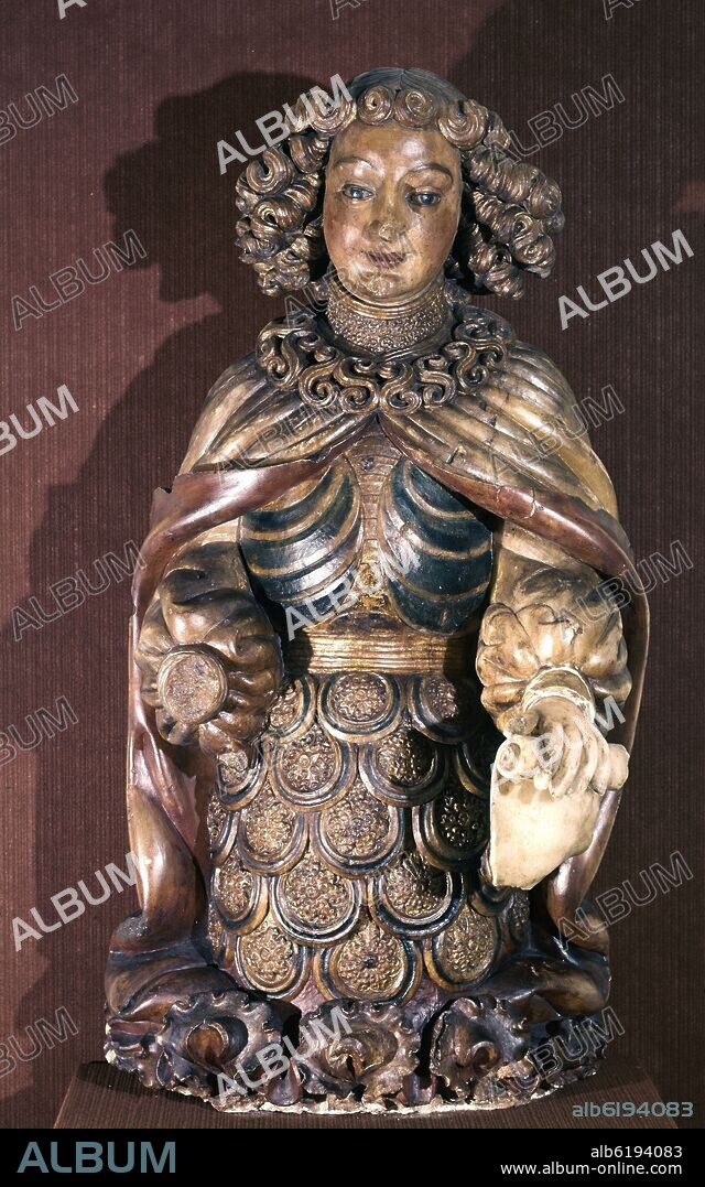 PERE JOHAN (1394/97->1458) PERE JOAN. ANGEL CUSTODIO DE LA CIUDAD DE ZARAGOZA PROCEDENTE DE LA PUERTA DEL ANGEL - 1442 - OTROS LO ATRIBUYEN A GIL MORLANES.