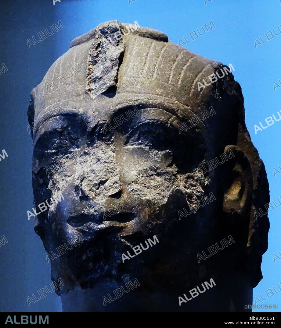 Colossal head of King Thutmose IV, from Thebes, Karnak, Temple of Amun-Ra. Dated 18th Dynasty.