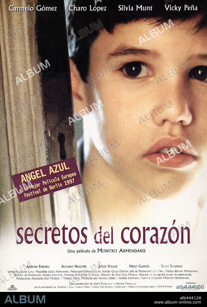 Poster de SECRETOS DEL CORAZON, 1997, dirigida por MONTXO ARMENDARIZ. Copyright AIETE FILMS.