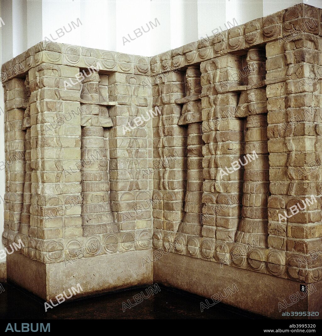 Detail of the Facade of the Temple of Innana, Uruk (Warka), c1475 BC. It is now at the Pergamon Museum in Berlin and is made of moulded baked brick.