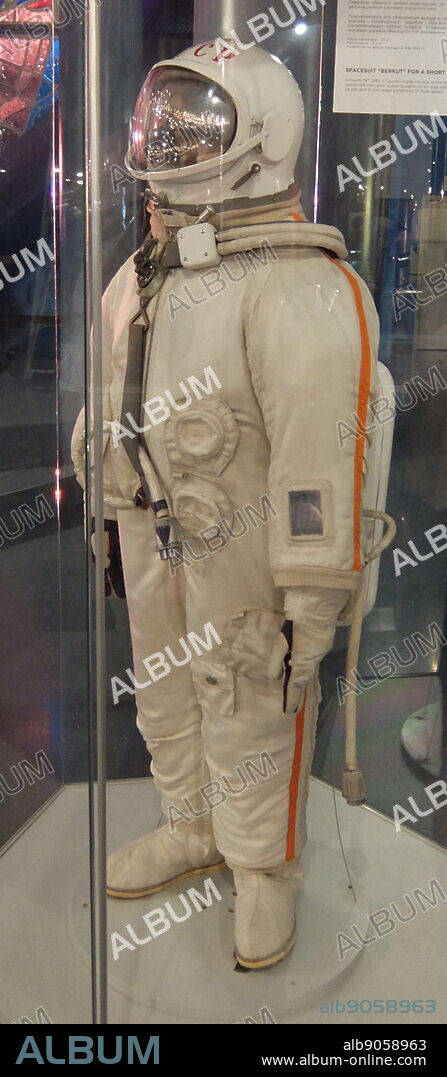 Berkut spacesuit worn by Alexei Leonov for the first spacewalk. Alexei Arkhipovich Leonov (1934-)a retired Soviet/Russian cosmonaut, Air Force Major general, writer and artist.