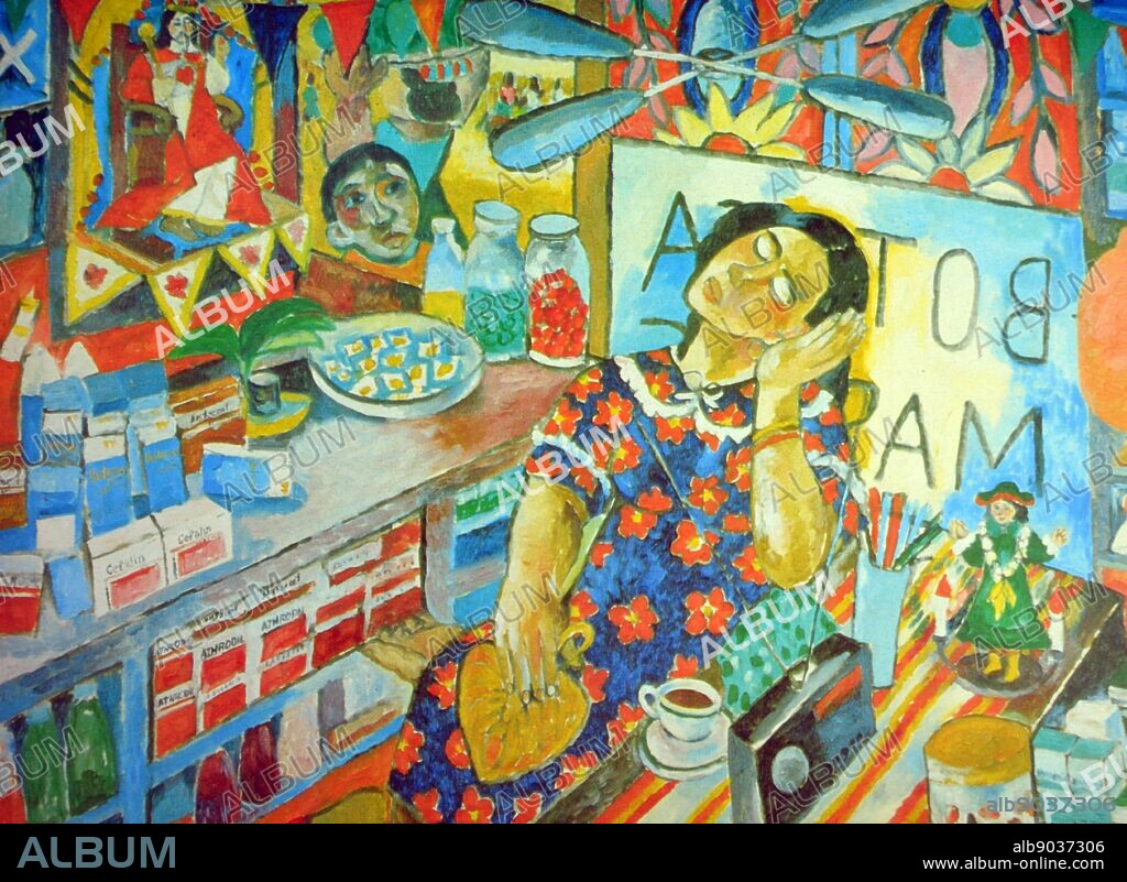 Norma Belleza, 'Botica' 1985, oil on canvas.