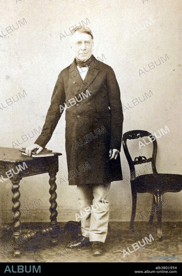 George Biddell Airy (July 27, 1801 - January 2, 1892) was an English mathematician and astronomer. His many achievements include work on planetary orbits, measuring the mean density of the Earth, a method of solution of two-dimensional problems in solid mechanics and, in his role as Astronomer Royal (1835-81), establishing Greenwich as the location of the prime meridian. His reputation has been tarnished by allegations that, through his inaction, Britain lost the opportunity of priority in the discovery of Neptune. He retired in 1881. In 1891, he suffered a fall and an internal injury. He survived the consequential surgery only a few days and died at the age of 90.