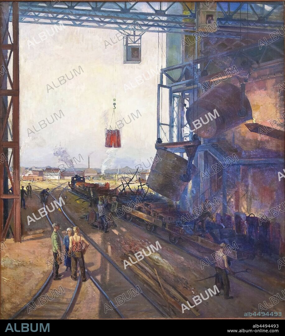 NIKOLAI PETROVICH GLUSHCHENKO. Open hearth furnace. Donbass.