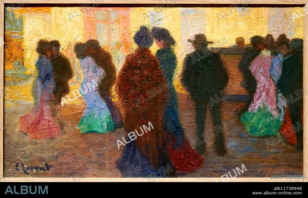 La rambla, c. 1903-1906, Eveli Torent, (1876-1940), Between Els Quatre Gats and Freemasonry, MNAC, Museu Nacional D'Art de Catalunya, Barcelona, Spain.