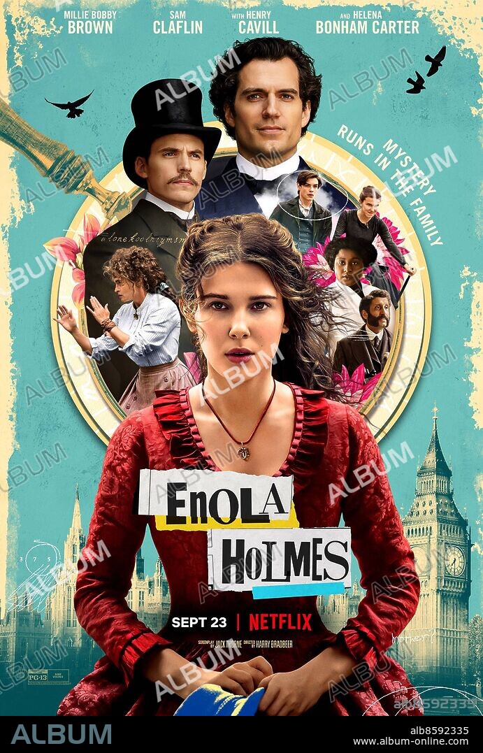 Plakat zu ENOLA HOLMES, 2020 (ENELA HOLMES), unter der Regie von HARRY BRADBEER. Copyright NETFLIX/LEGENDAY ENTERTAINMENT/PCMA PROD/WARNER BROS.