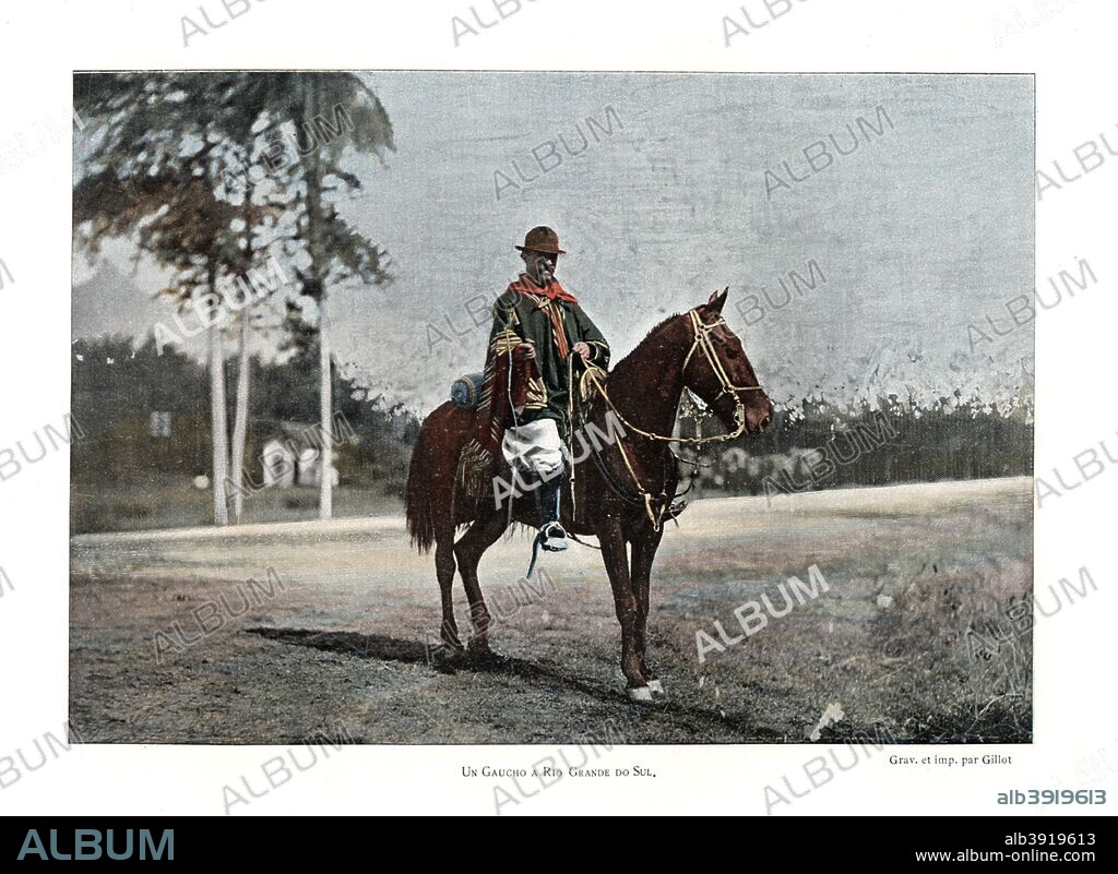 Cattle herder, Rio Grande do Sul, Brazil, 19th century.