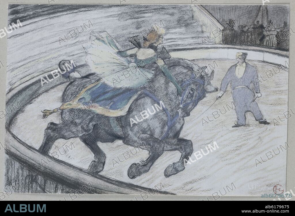 HENRI MARIE RAYMOND DE TOULOUSE-LAUTREC. EN EL CIRCO FERNANDO - LA AMAZONA - 1899 - DIBUJO - POSTIMPRESIONISMO FRANCES.