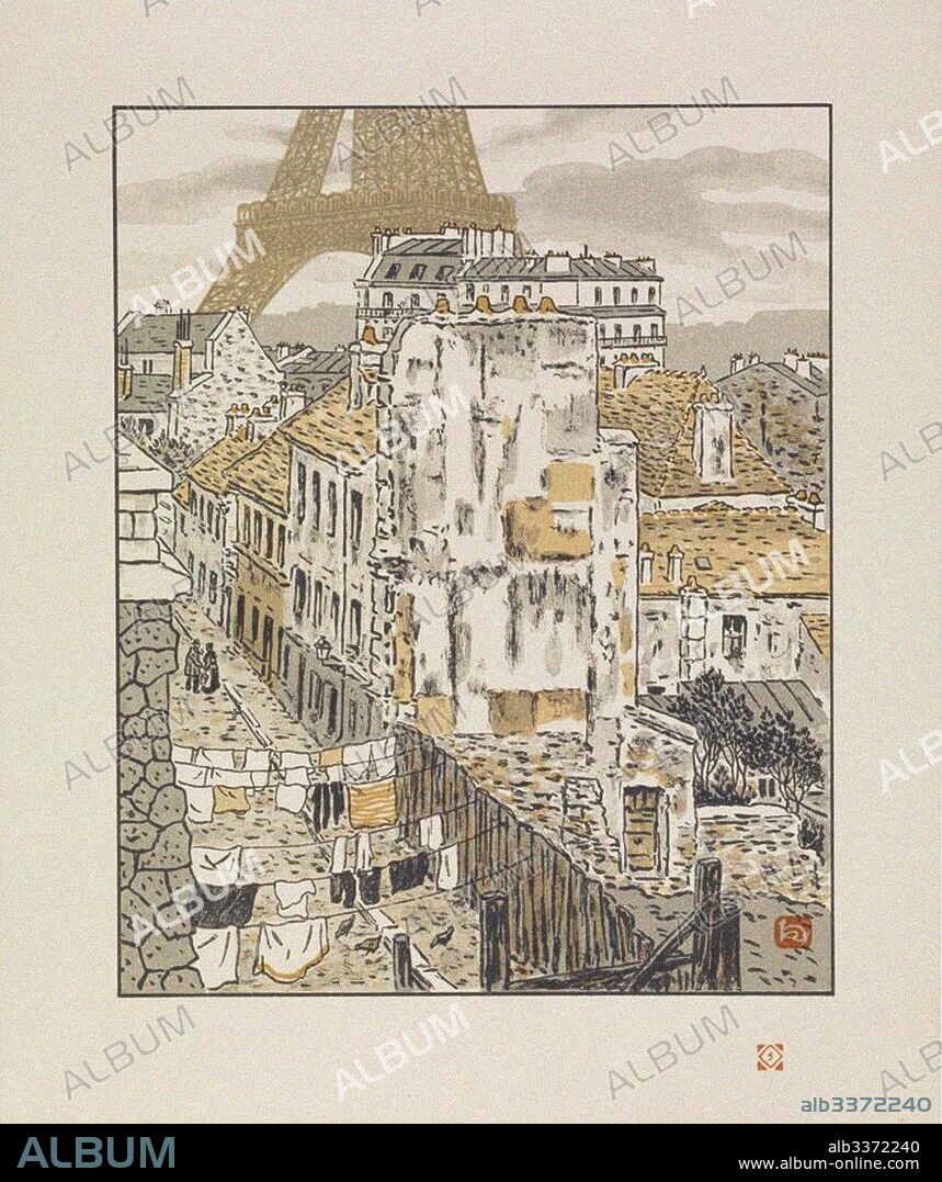 HENRI RIVIERE. Rue Beethoven (From Thirty-Six Views of the Eiffel Tower).