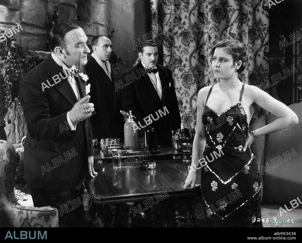ANDRES DE SEGUROLA, CARLOS VILLARIAS, MARIA ALBA and RAMON PEREDA in EL CUERPO DEL DELITO, 1930, directed by A. WASHINGTON PEZET. Copyright PARAMOUNT PICTURES.