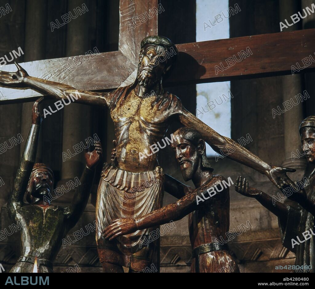 Retablo del Descendimiento, también llamado Santísimo Misterio, 1250, Monasterio de Sant Joan de les Abadesses.