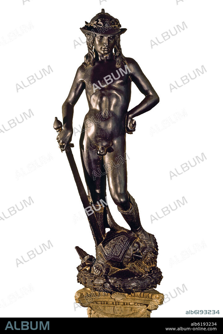 DONATO DI BETTO BARDI (1386-1466) DONATELLO. DAVID - REALIZADA EN TORNO A 1440 - BRONCE - RENACIMIENTO ITALIANO - 158 cm.