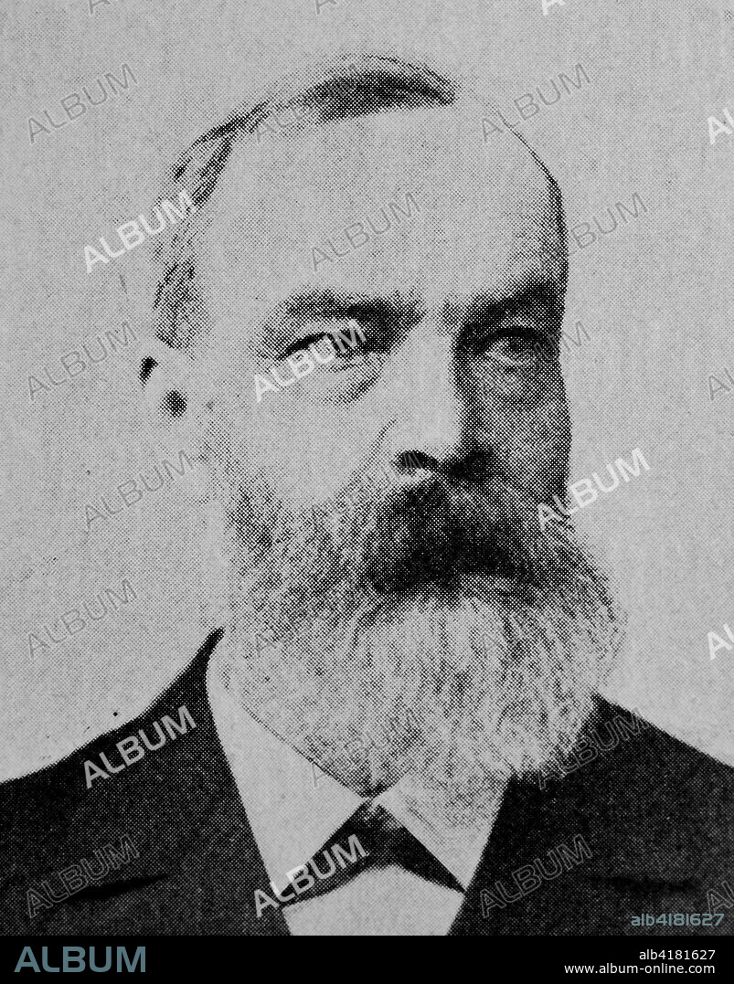 Theodor Alexander Georg Ludwig of the Goltz, July 10, 1836 - November 6, 1905, was a German agricultural scientist, Reproduction of a photo/image from the year 1890, digital improved.