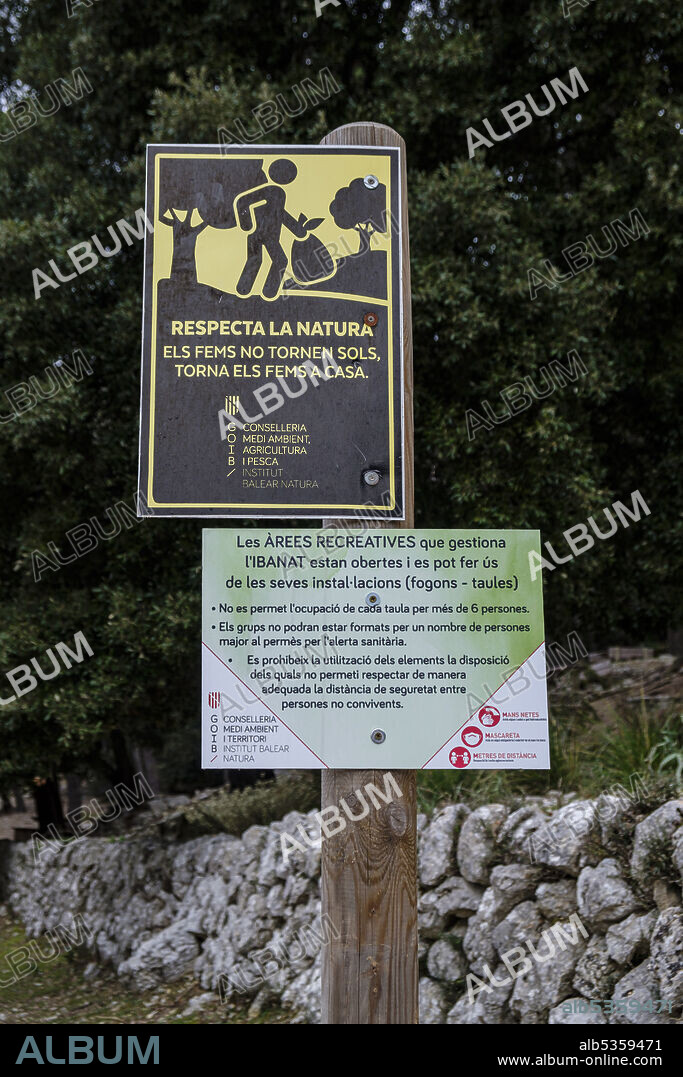 recreational area of sa Font des Noguer, Mallorca, Balearic Islands, Spain.