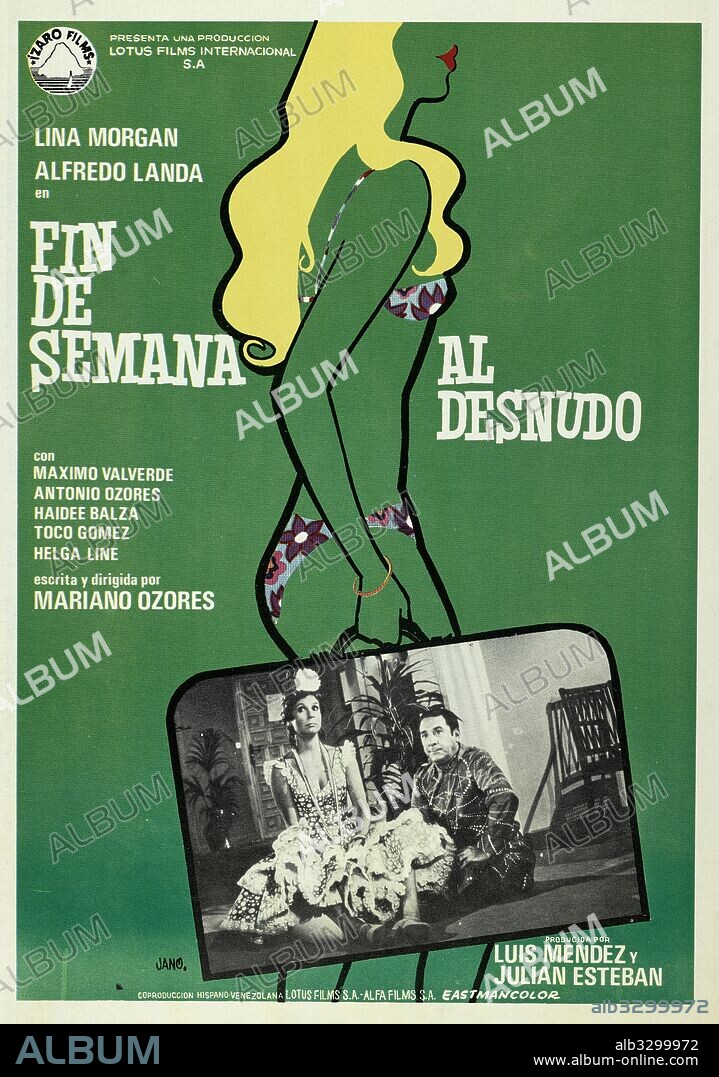 Poster de FIN DE SEMANA AL DESNUDO, 1974, dirigida por MARIANO OZORES.