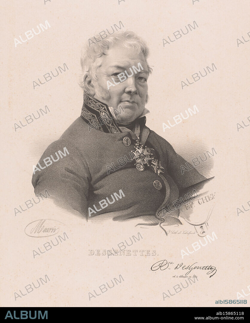 Portrait of René-Nicolas Dufriche Desgenettes, Desgenettes (title on object), print maker: Nicolas Maurin, printer: veuve Delpech (Naudet), Paris, 1825 - 1842, paper, height 487 mm × width 320 mm, print.