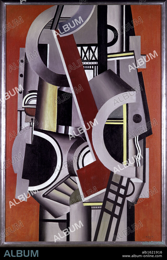 FERNAND LÉGER. Mechanical Elements by Fernand Leger, 1924, 1881-1955, France, Paris, Centre Georges Pompidou, Musee National d' Art Moderne.