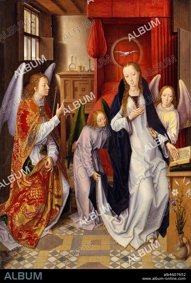 HANS MEMLING. The Annunciation, 1480-89.