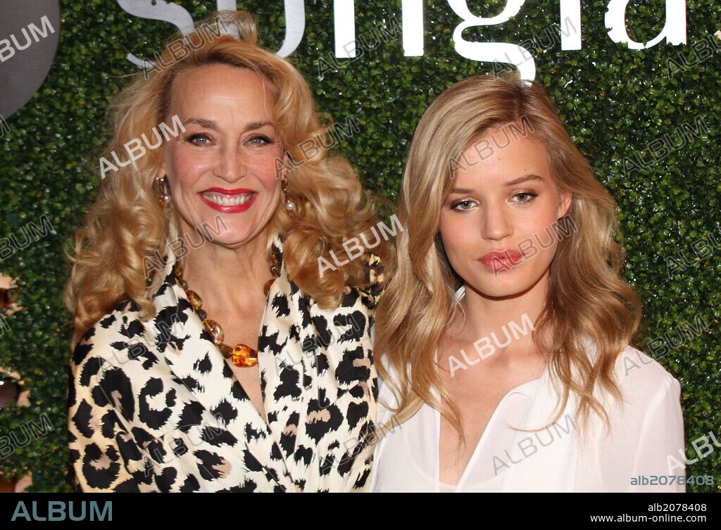 May 2, 2013 - New York, New York, U.S. - Model JERRY HALL and her daughter GEORGIA MAY JAGGER celebrate Mother's day at Sunglass Hut Fifth Avenue. 02/05/2013