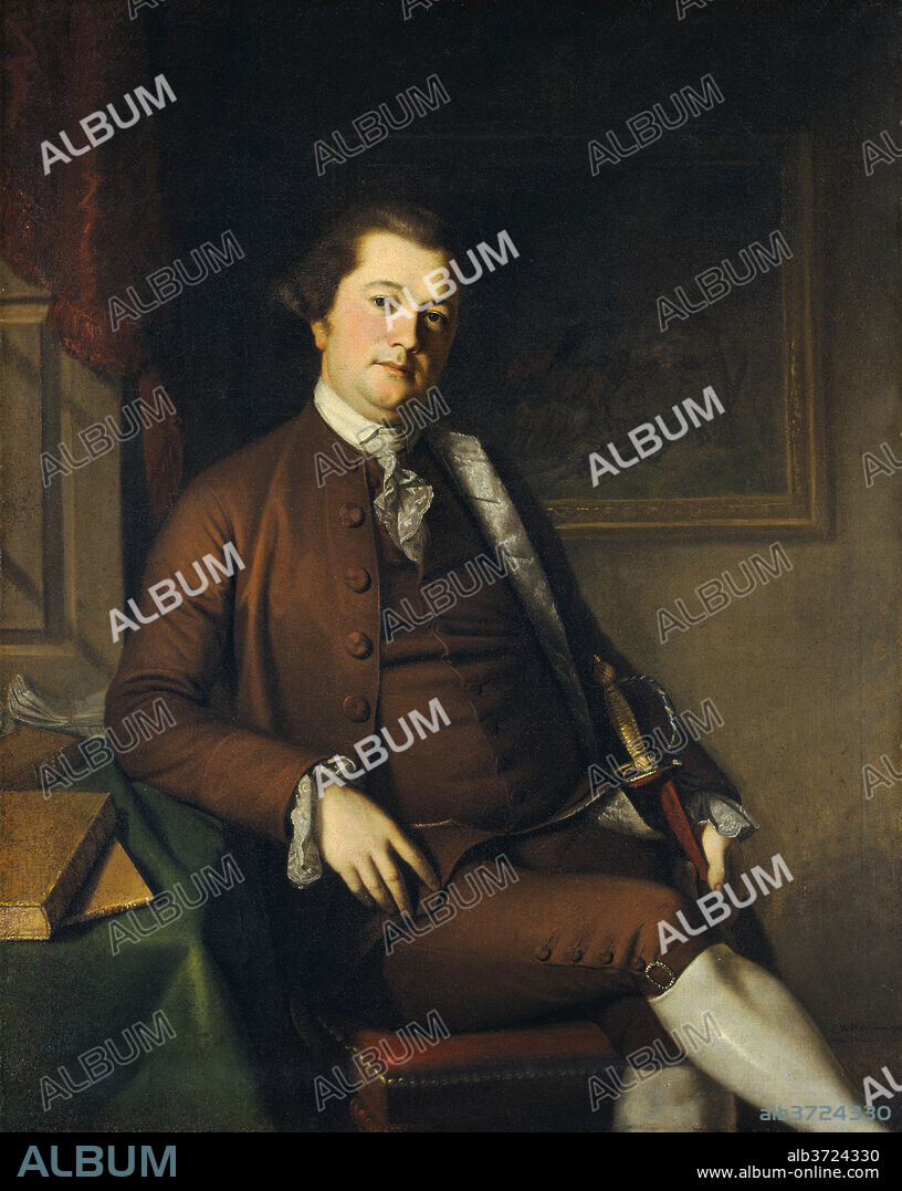 CHARLES WILLSON PEALE. John Philip de Haas. Dated: 1772. Dimensions: overall: 127 x 101.6 cm (50 x 40 in.)  framed: 149.9 x 124.5 x 9.5 cm (59 x 49 x 3 3/4 in.). Medium: oil on canvas.