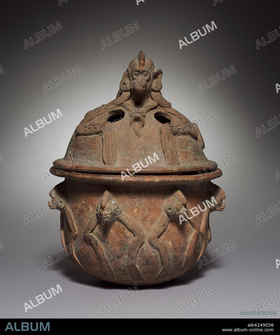 Incense Burner, 600-1000. Guatemala, Quiché, San Juan Cotzal, Maya, 7th-11th century. Pottery; overall: 16.3 x 25.5 cm (6 7/16 x 10 1/16 in.).