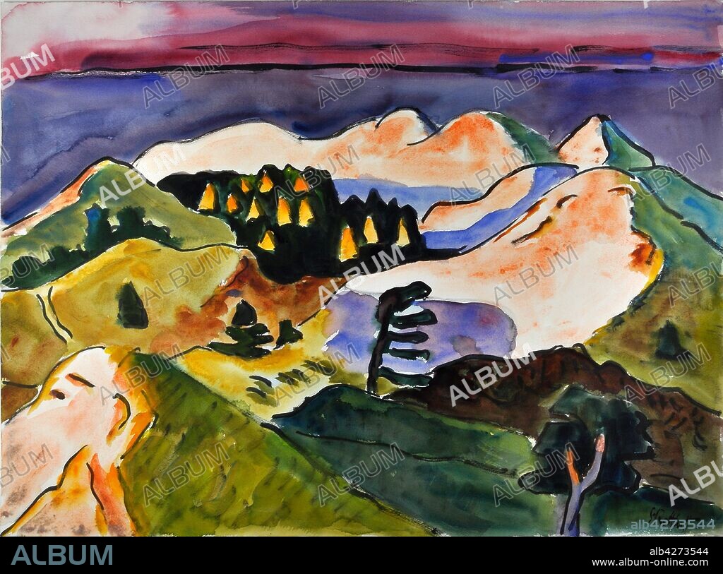 KARL SCHMIDT-ROTTLUFF. Dune landscape (Leba).