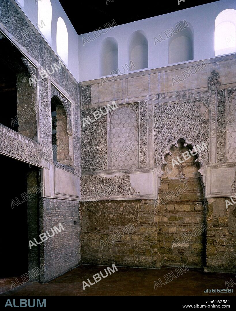 ISAQ MOHEB. INTERIOR DE LA SINAGOGA DE CORDOBA - FRONTAL DE YESERIAS - 1315 - ARQUITECTURA MUDEJAR.
