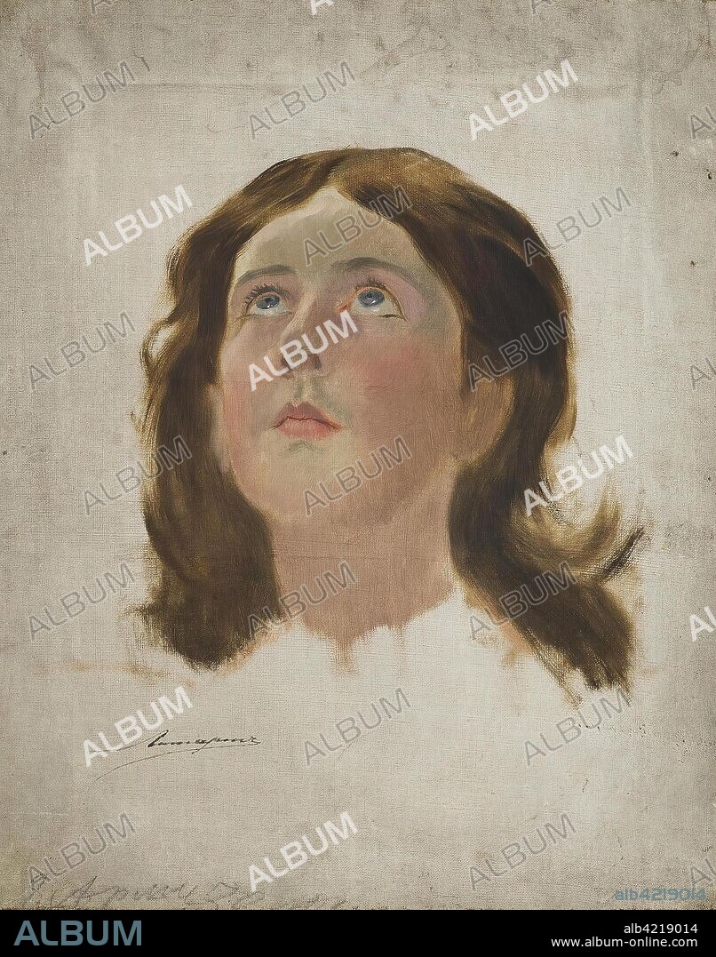 ERNST VON LIPHART. Head of a Girl (Study) Album alb4219014
