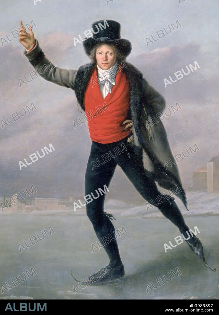 'The Skater', 1798.  A portrait of the engraver and medal maker Jean-Bertrand Andrieu.
