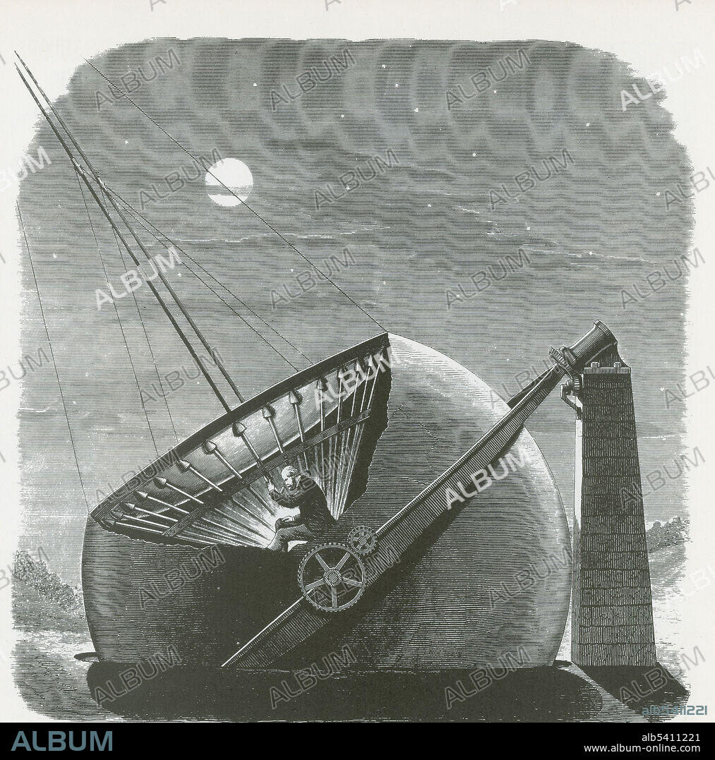 New and gigantic telescope, designed by Daniel C. Chapman 1874.