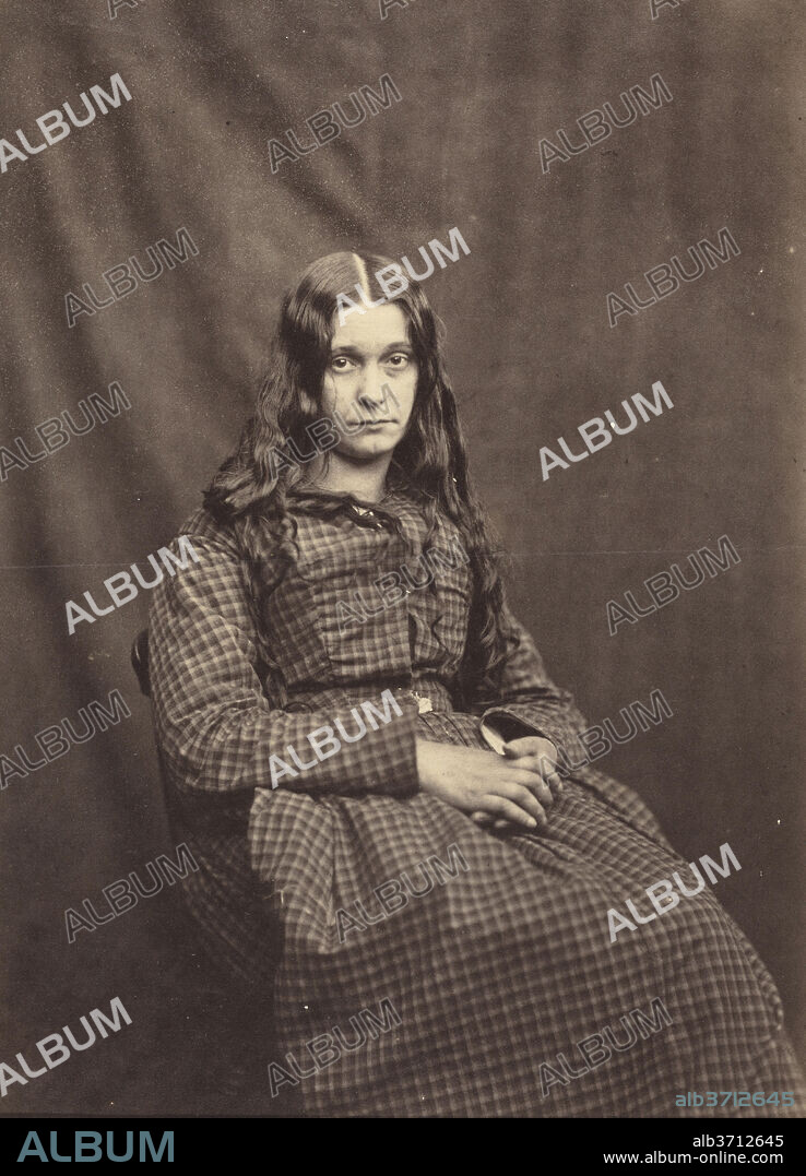 DR. HUGH WELCH DIAMOND. Woman, Surrey County Asylum. Dated: c. 1855. Dimensions: overall: 17.8 x 13.4 cm (7 x 5 1/4 in.). Medium: albumen print from a wet collodion negative.