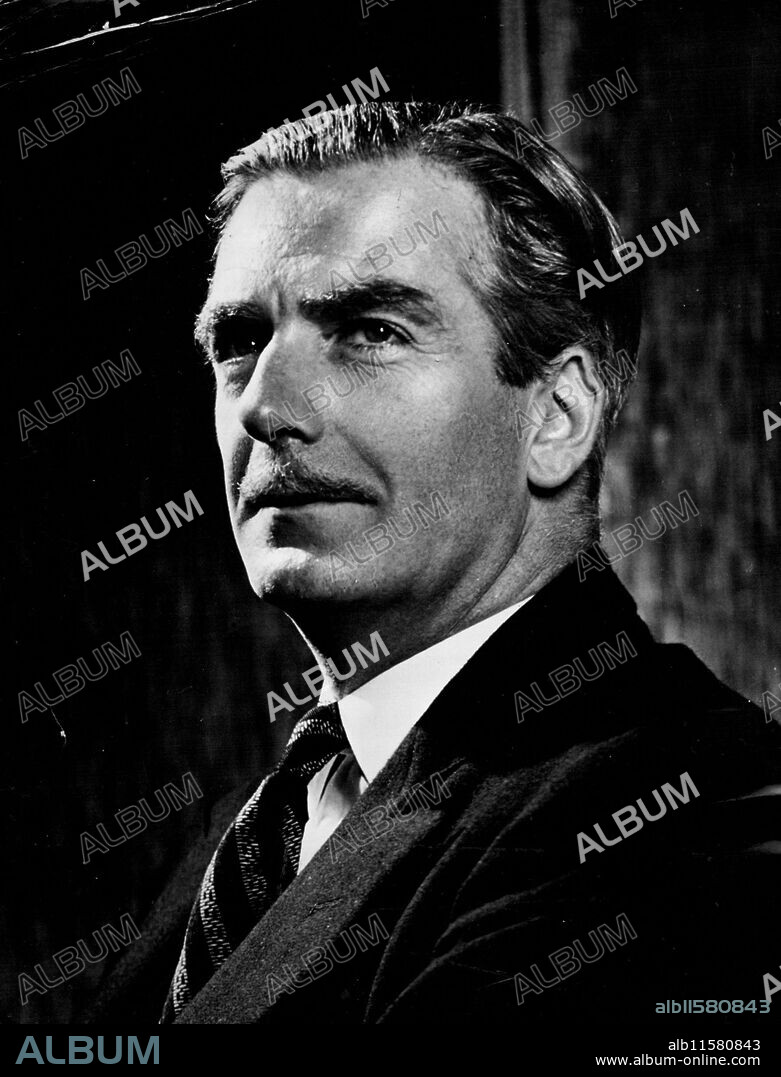 British Politicians: The Rt. Hon. Sir Anthony Eden. K.G., P.C., M.P. -- Prime Minister of Great Britain.Lord Avon at the height of his career in 1955 when he succeeded Churchill as Prime Minister. He held the post for two years during which time the Suez crisis erupted and he found himself on the edge of disaster. May 23, 1955. (Photo by Karsh, Camera Press).