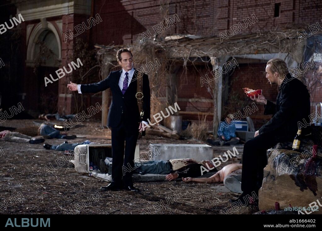 NICOLAS CAGE y WILLIAM FICHTNER en FURIA CIEGA, 2011 (DRIVE ANGRY), dirigida por PATRICK LUSSIER. Copyright MILLENNIUM FILMS / BATZDORFF, RON.