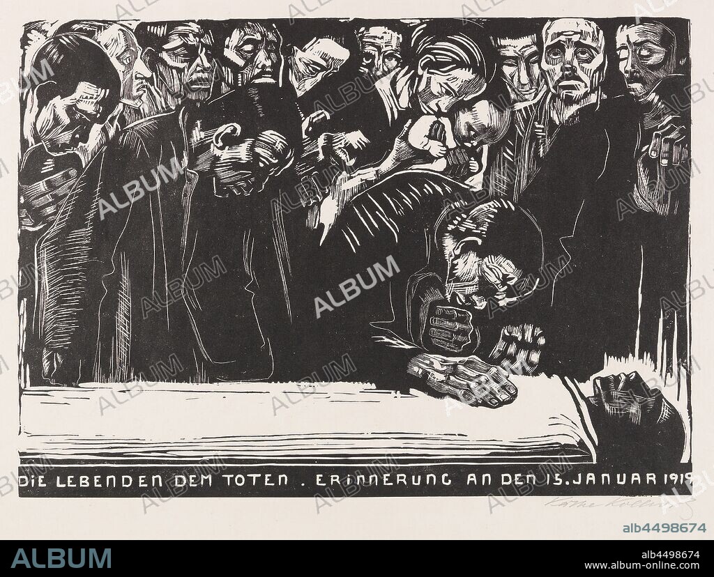 KäTHE KOLLWITZ. Commemorative sheet for Karl Liebknecht.