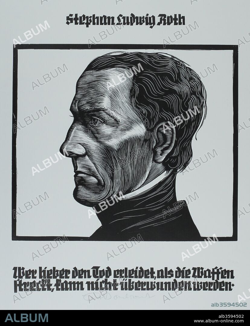 ERNST VON DOMBROWSKI. Stephan Ludwig Roth (1796-1849). From the series The most important men in history.