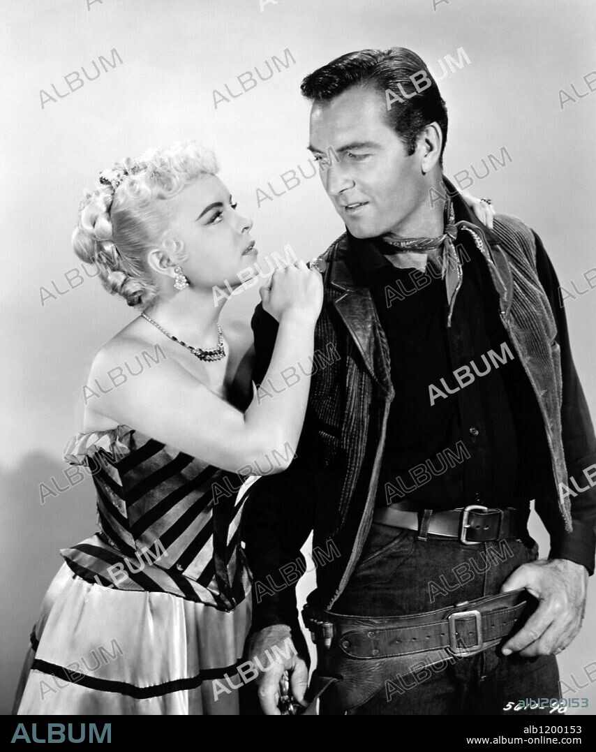 GEORGE MONTGOMERY in LAST OF THE BADMEN, 1957, directed by PAUL LANDRES. Copyright ALLIED ARTISTS PICTURES.