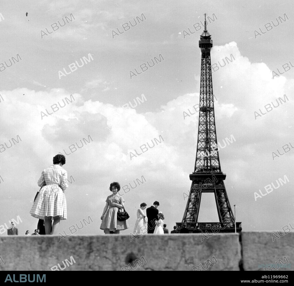 Eiffel Tower from Place du Trocadero. Paris France.