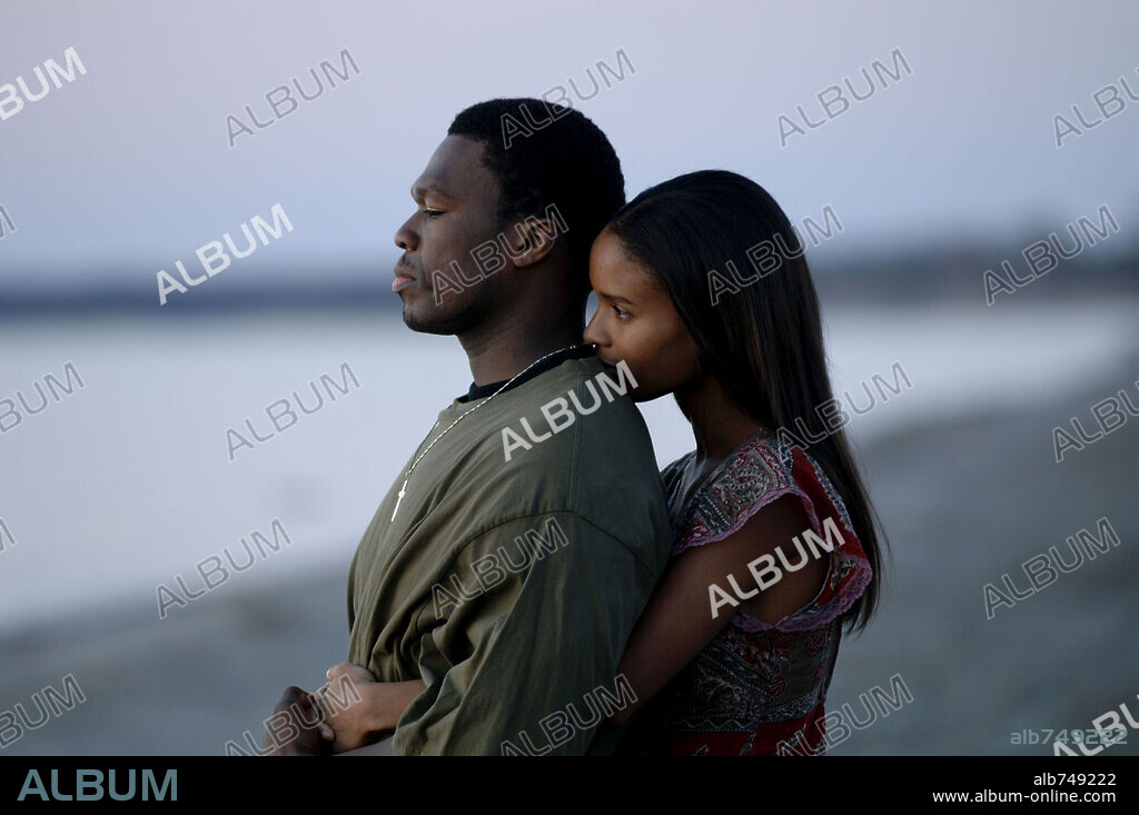 50 CENT and JOY BRYANT in GET RICH OR DIE TRYIN', 2005, directed by JIM SHERIDAN. Copyright PARAMOUNT PICTURES / GIBSON, MICHAEL.