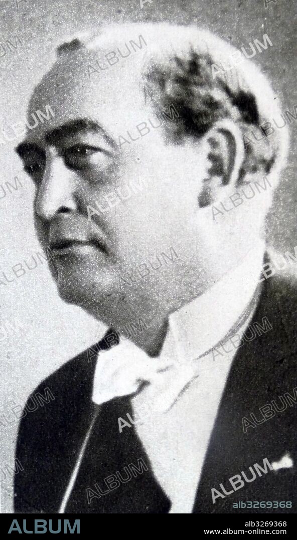 Photographic portrait of Gyula Gombos (1886-1936) a Hungarian military officer and politician, and served as Prime Minister of Hungary. Dated 20th Century.
