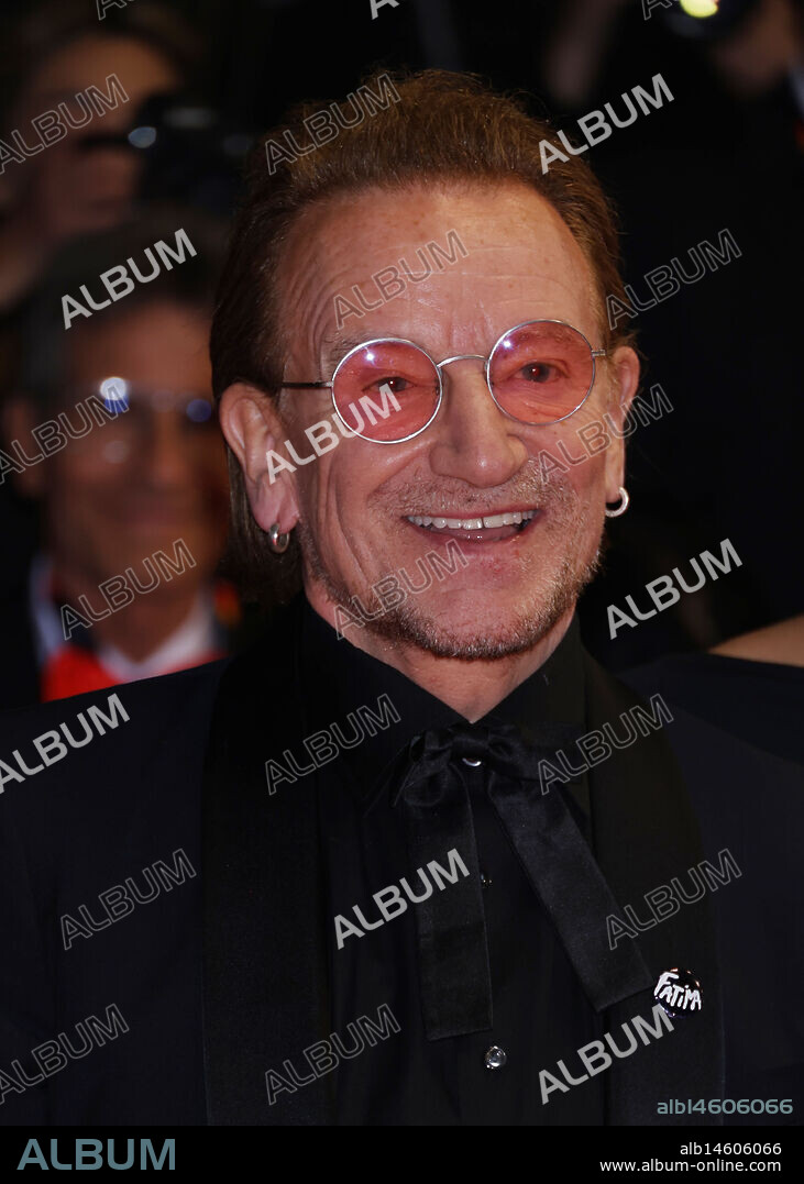 BONO and [BONO U2}. May 16, 2025, Cannes, France: Bono, attends the ''Bono: Stories Of Surrender'' red carpet at the 78th annual Cannes Film Festival at Palais des Festivals. (Credit Image: © Casey Flanigan/SOPA Images via ZUMA Press Wire).