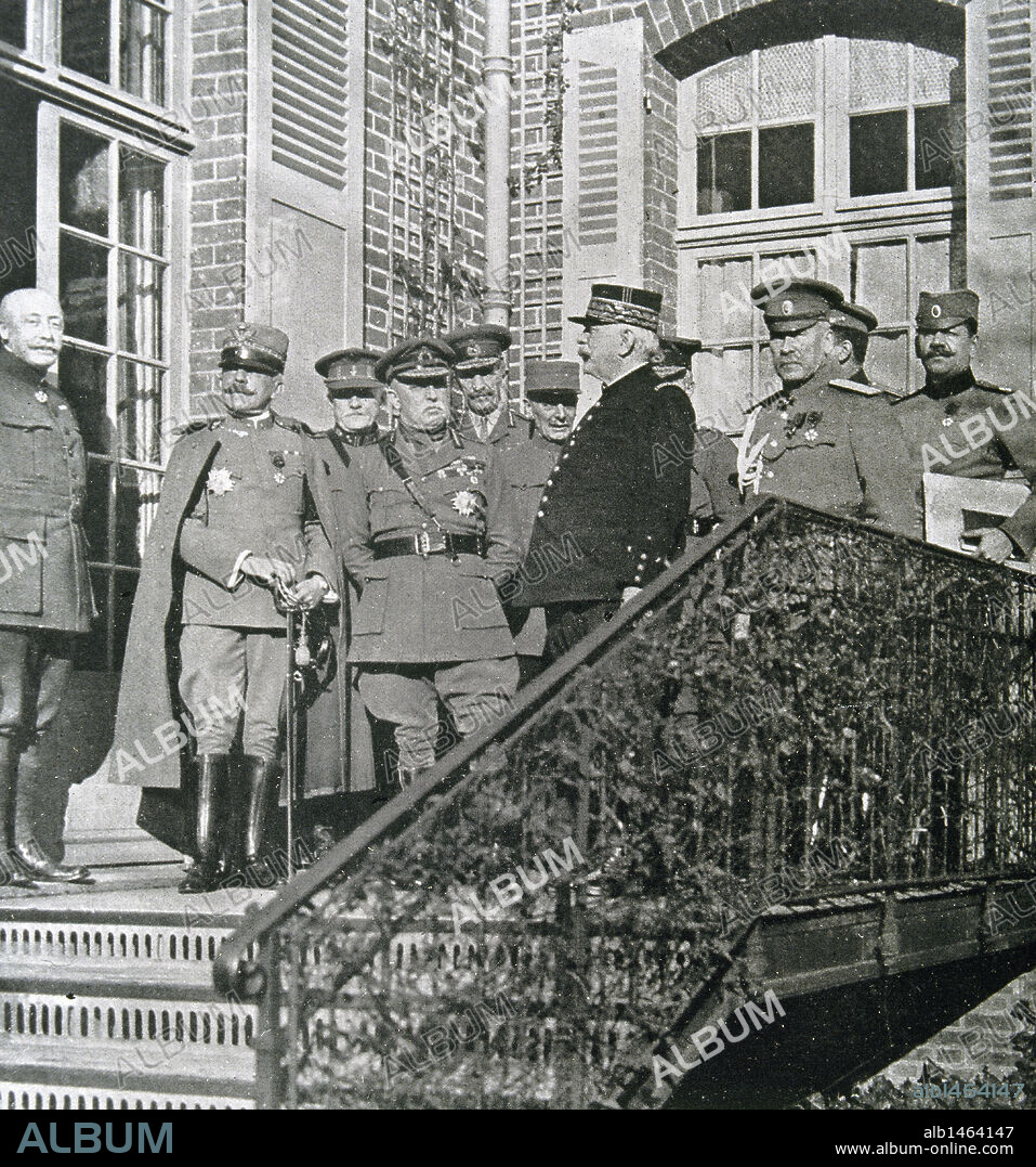 PRIMERA GUERRA MUNDIAL (1914-1918). "GRAN CONSEJO DE GUERRA DE LOS ALIADOS, CELEBRADO EL 8 DE DICIEMBRE DEL AÑO 1915". Fotografía publicada en 'L'Illustration'.