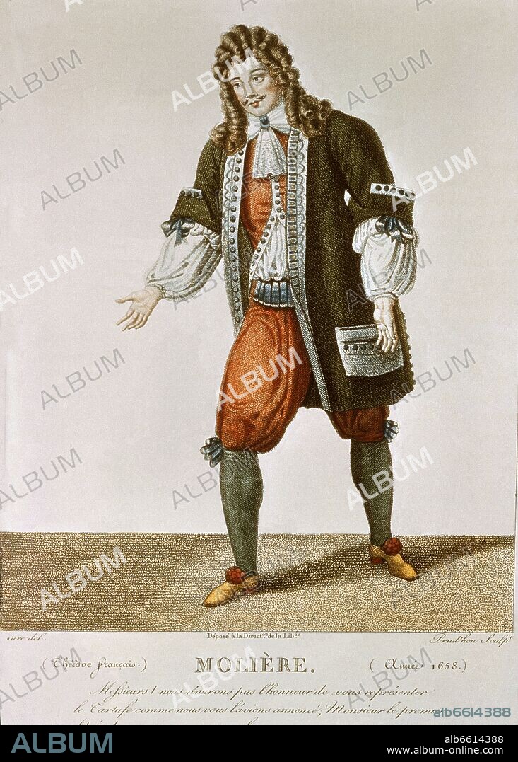 JEAN BAPTISTE POQUELIN (MOLIERE) 1622-1673 - DRAMATURGO Y ACTOR FRANCES.